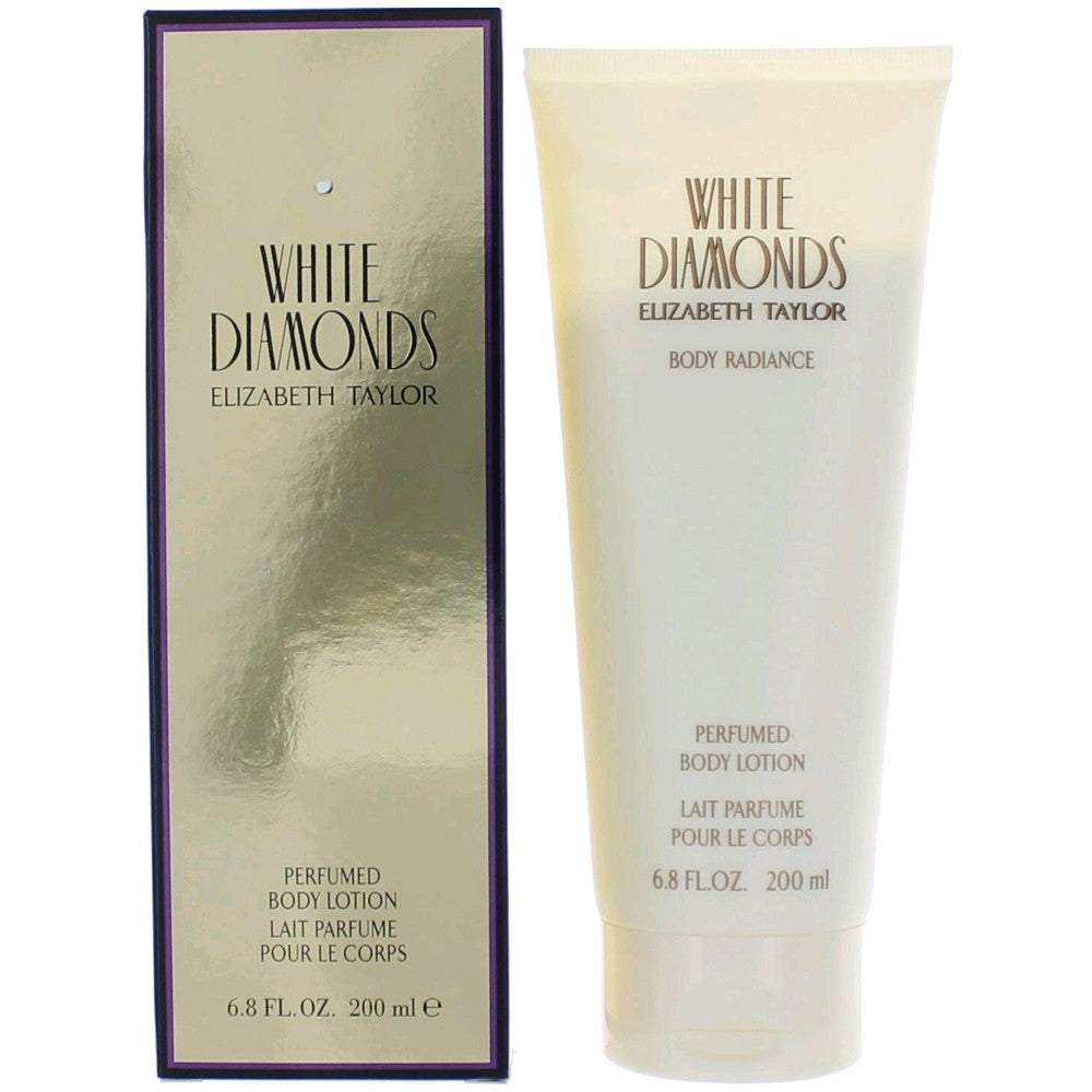 Bottle of White Diamonds by Elizabeth Taylor, 6.8 oz Perfumed Body Lotion for Women